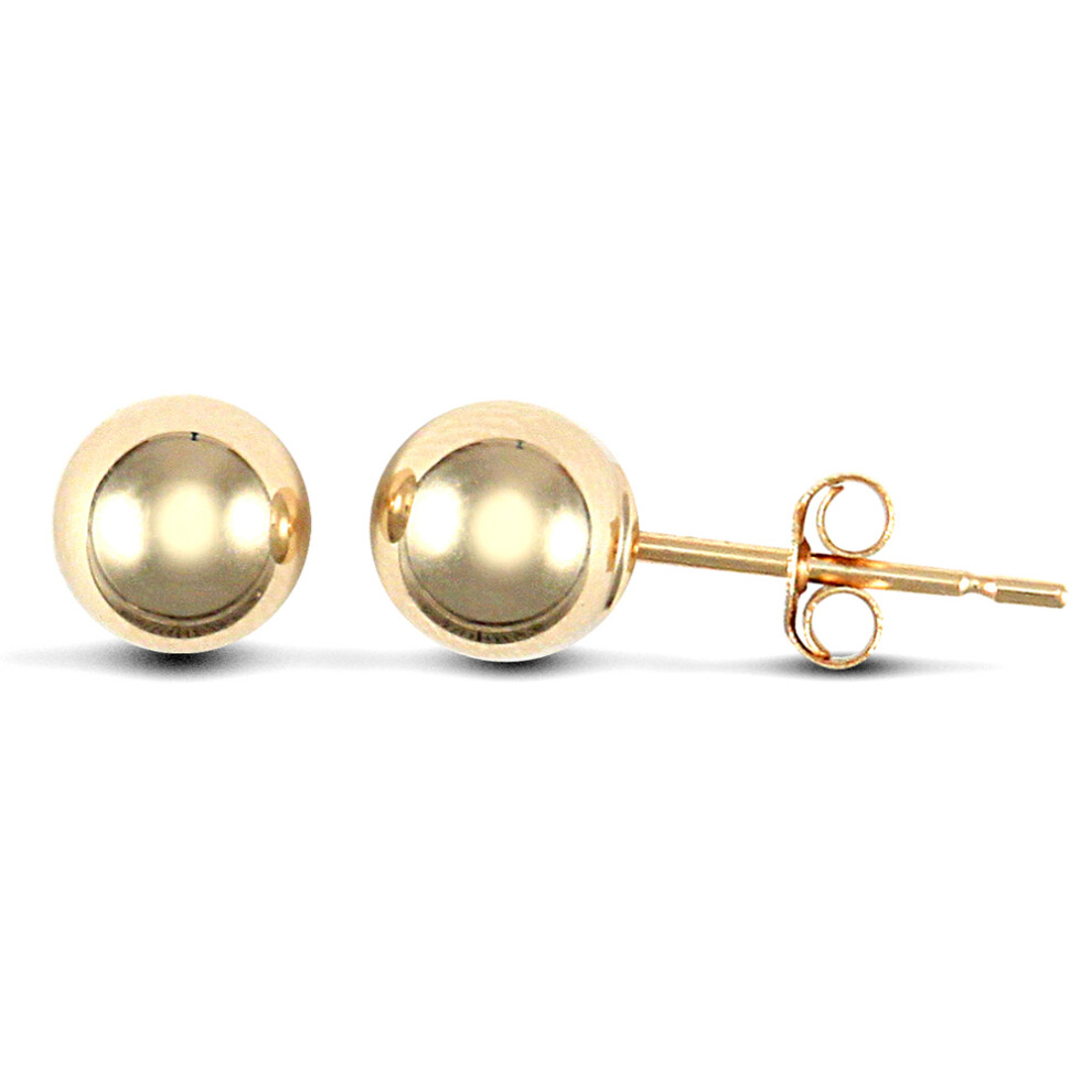9ct Yellow Gold Ball Bead Stud Earrings, 5mm - JES079
