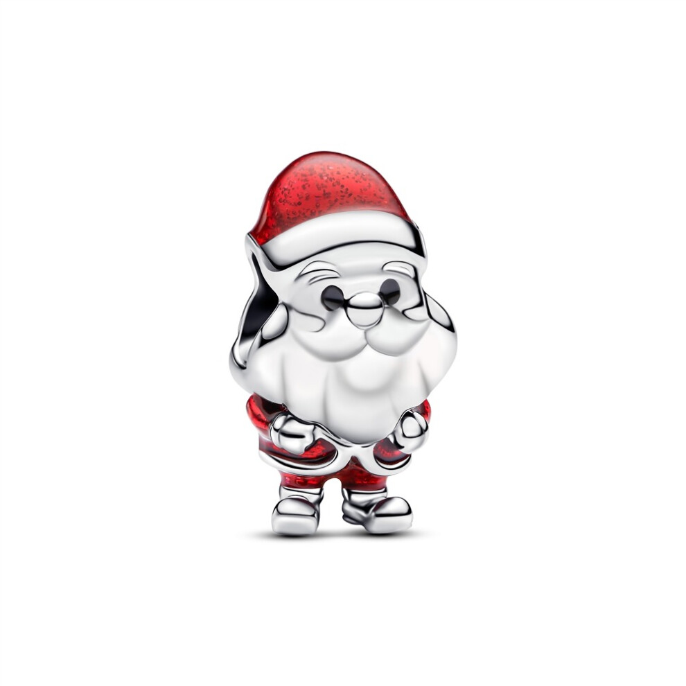 (Playful Santa Charm bead) 925 sterling silver fits original pandora bracelet