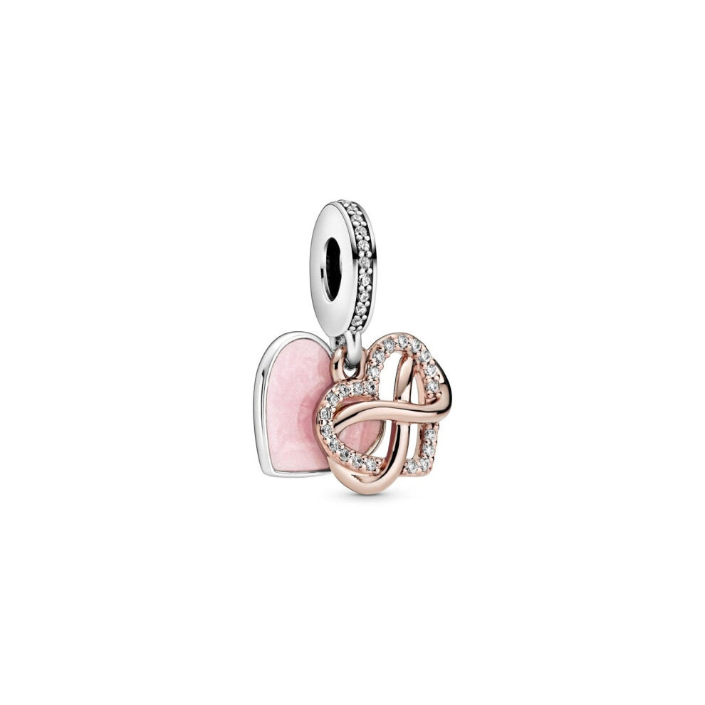 Sparkling Infinity Heart Dangle Charm